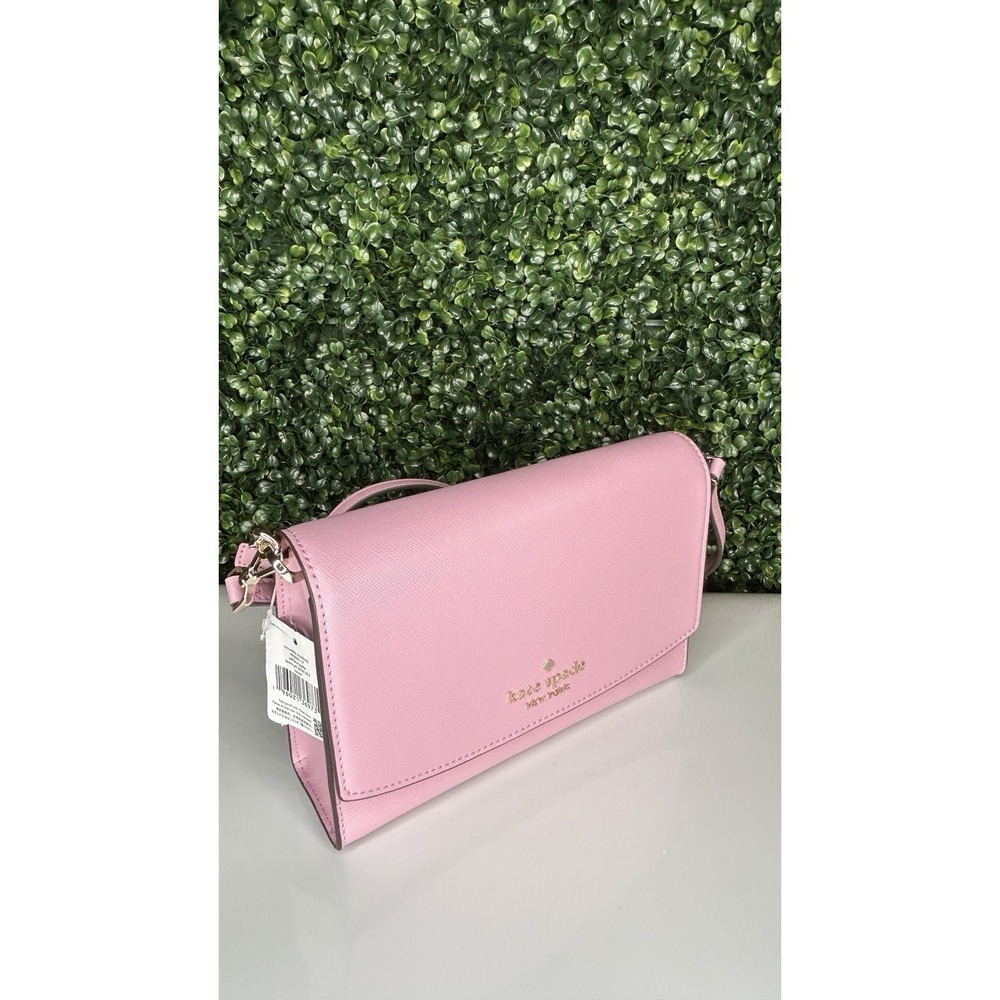 NWT KATE SPADE HARLOW PEBBLED LEATHER CROSSBODY PURSE - ROSE SMOKE - MSRP $279 - Picture 4 of 8